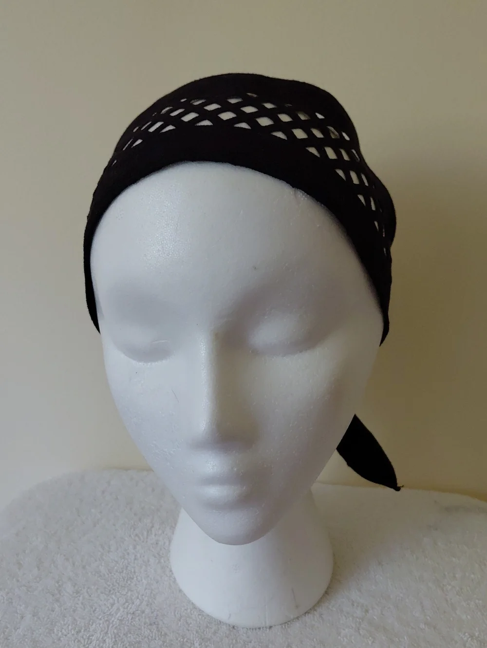 Black Lattice Tie-Back Headband - Women Accessories